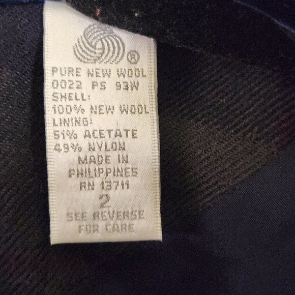 Lord & Taylor Vintage Stunning Wool Plaid Velvet Accent Blazer Size 2p - Picture 7 of 7